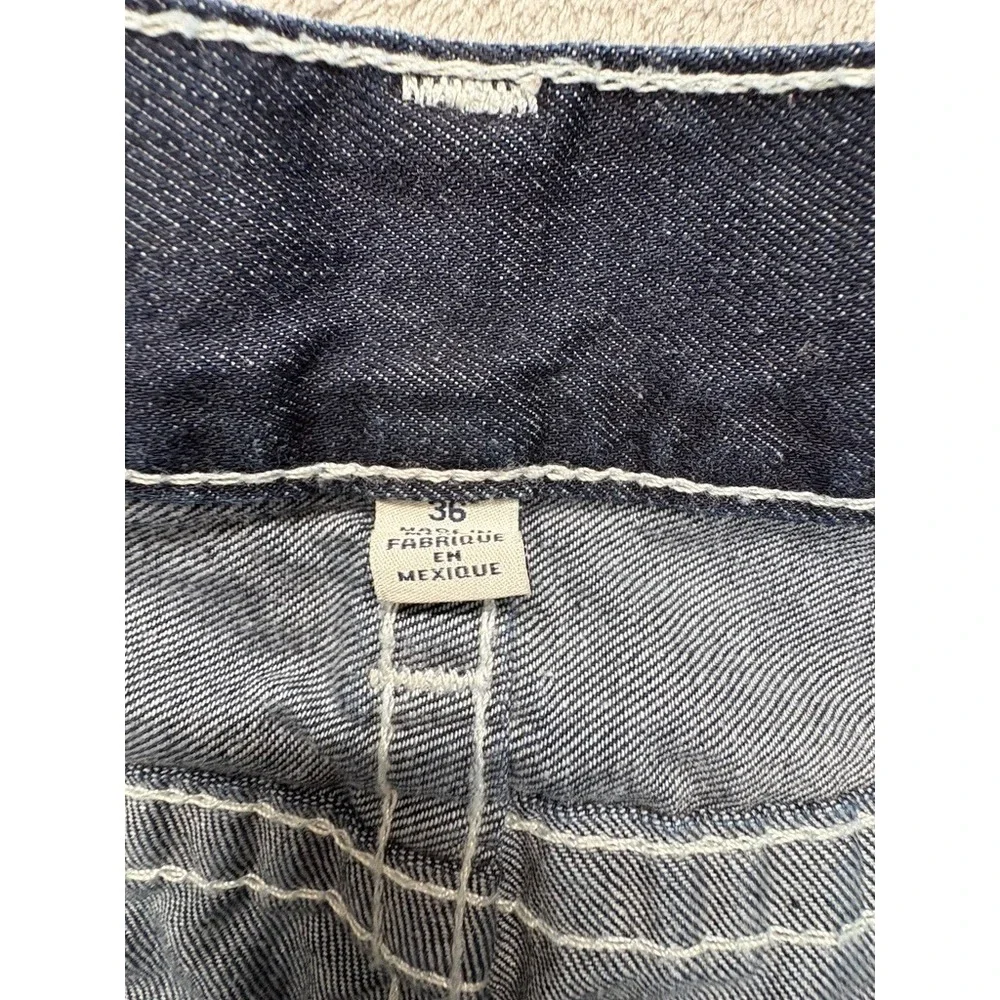True Religion Boot Cut‎ Jeans Mens Blue Measured 38x31 Denim Pocket Flap